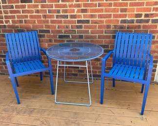 Blue Outdoor Bistro Set