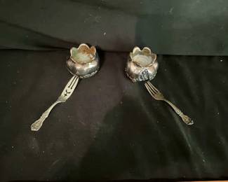 Pair Of Sterling Clad Jerusalem Pomegranate Rhinestone Candle Holders Judaica more