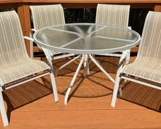 White Outdoor Dining Set