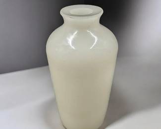 Carved White Jade Miniature Vase, 194 Grams