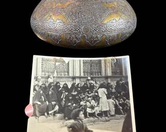 An Important Persian Mamluk Or Ilkhanid Silver Inlaid Brass Bowl, Circa 14th to 15th Century