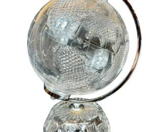 A Fine Waterford Cut Crystal World Globe