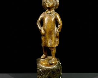 19th Century Bronze, Depicting A Dutch Boy