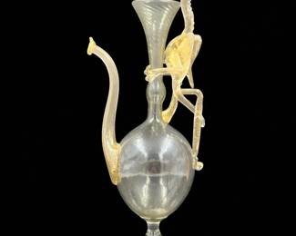 Early Venetian Murano Dragon Ewer by Salviati, Circa 1880-1900, Extremely Rare