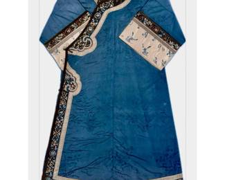 A Fine Chinese Silk Embroidered Robe Qing Dynasty Museum Quality