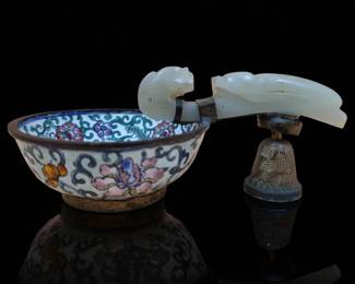 Chinese Nephrite Jade Carved Garment Hook Dating To The Middle Qing Dynasty