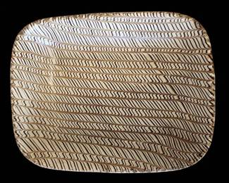 18th Century Staffordshire Combed Slipware Baking Dish