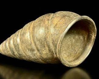 Rare Shell Shape Pre Colombian Pottery Vessel