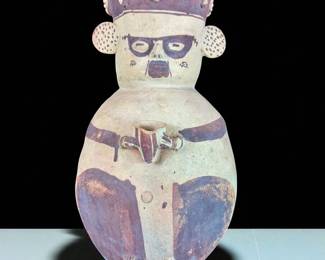 Pre Columbian Peru Central Coast Chancay Polychrome Figural Vessel Ca. 1100 AD