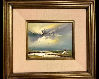 Oil On Panel by Noted Artist Vincent Fleming, Signed And Dated 1989