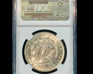 NGC Graded Morgan Silver Dollar 1885 O MS62