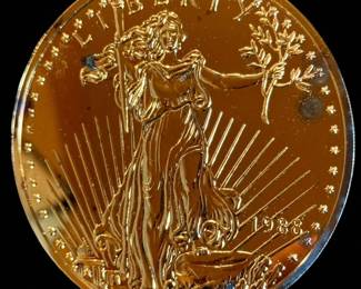 A Pristine Ungraded Washington Mint 1988 Gold Eagle Coin EP .999, 8Oz Silver