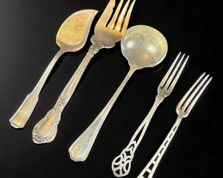 5 Sterling Silver Serving Pieces ,135 Grams Total