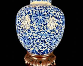 A Chinese Blue And White Lidded Jar