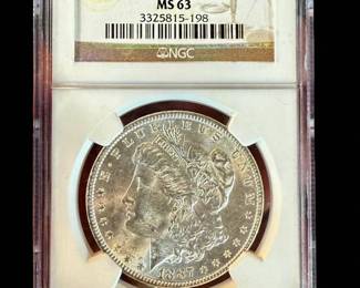 McClaren Collection NGC 1887-S Morgan Silver Dollar NGC MS-63