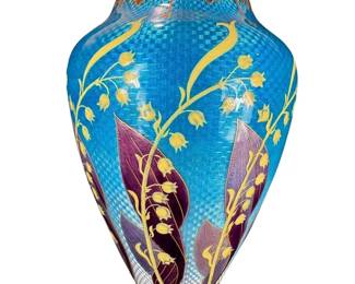 A Fine French Silver & Enamel Vase Japanese Influence Ginbari Foil Technique, Circa 1900