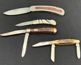 Vintage Pocket Knives By Kershaw KAI Japan; Schrade & NY Camillus