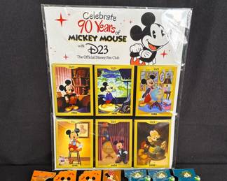 Disney D23 Fan Club New 90 Years of Mickey Mouse Magnets * Toon Town , Mickey Etc 