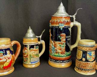 Vintage German Beer Steins