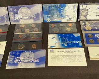 1971 Eisenhower Uncirculated $1 Coin * 1999 Mint Sets * 1965 And 1971 Half Dollars