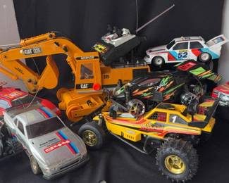 Mystery Lot Of Radio Control Cars & Caterpillar Cat 225