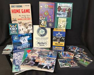 Seattle Mariners Baseballs Cards, Magazines, Trading Pins, Plaques * Autographed Book & 2 Cards