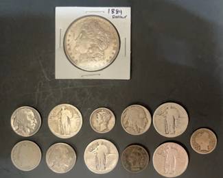 Vintage Coins* Buffalo Nickel* Silver Dime* Silver Penny* Silver Quarters