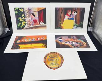 4~ Beautiful 2001 Disney Lithographs * Snow White & The Seven Dwarfs
