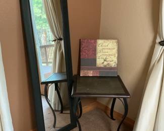 Floor Mirror W/ Accent table