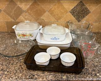 Three (3) Corningware Bakers, two with Pyre