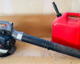 Craftsman 25cc gas blower and 5 gallon gas can