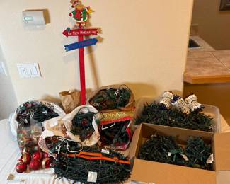 Christmas Lights Galore! Multiple strands of assorted Christmas lights, various sizes