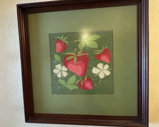 Gorgeous strawberry needlepoint