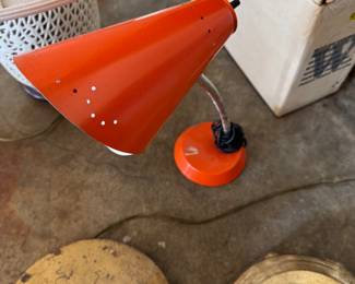 Orange vintage desk lamp