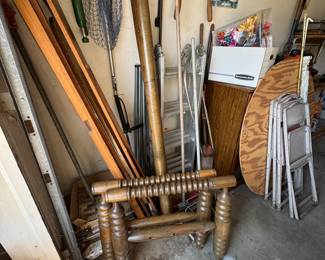 I think it’s pieces of a bench or a day bed