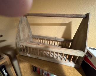 Nice wooden garden tool carrier