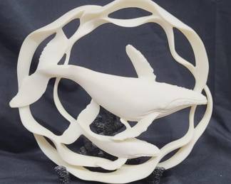 Humpback Wale Carved Resin Sculpture