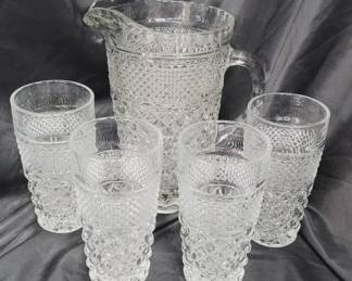 Glass Pitcher & Cups Serving Set