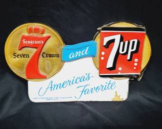 	1950's -60's Seagram's 7 & 7up sign
