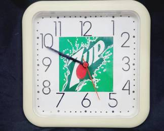 	7Up Wall Clock Square Face
