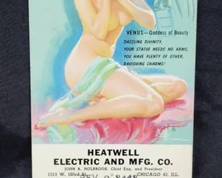 	1949 Advertisement Pin-Up Calendar 4" x 9"