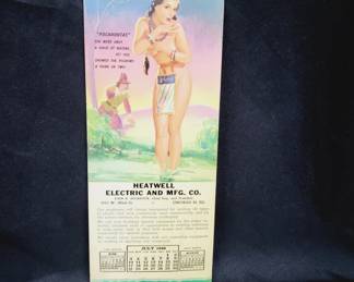 	1949 Advertisement Pin-Up Calendar 4" x 9"