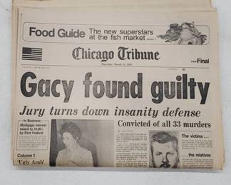 	Serial Killer Gacy Chicago Tribune Newspaper