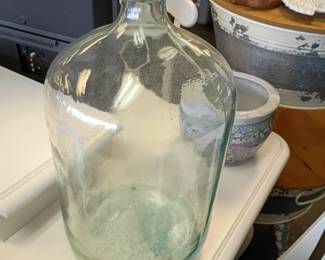 large vintage glass jugs 