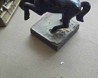 cast iron pony bank 