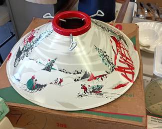 awesome vintage Christmas tree stand in original box 