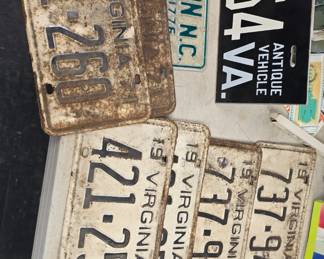 vintage license plate collection 