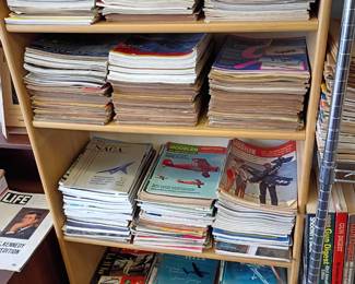 large vintage magazine collection 50-80s of airplane magazines, guns, etc etc 