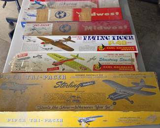 Large vintage RC model airplane collection all basically New Old Stock!! Awesome find come get them before there gone !!! 