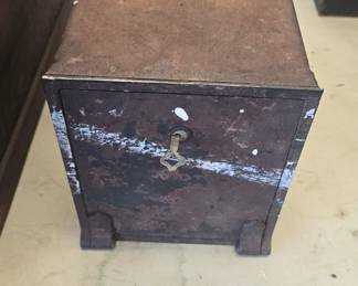 antique wall safe with key 